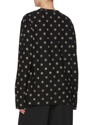 Back View - Click To Enlarge - Y'S - Polka Dot Long Sleeve Cotton T-Shirt
