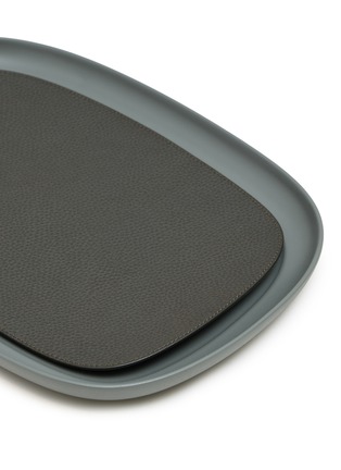 Detail View - Click To Enlarge - GIOBAGNARA - X Kelly Wearstler Maris Medium Rectangular Aluminium Stacking Tray — Black