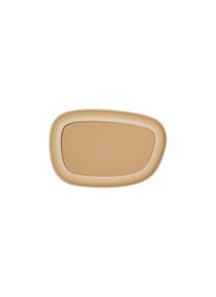 Detail View - Click To Enlarge - GIOBAGNARA - X Kelly Wearstler Maris Small Rectangular Aluminium Stacking Tray — Cappuccino