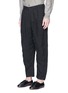 Front View - Click To Enlarge - ZIGGY CHEN - Patchwork linen curved pants