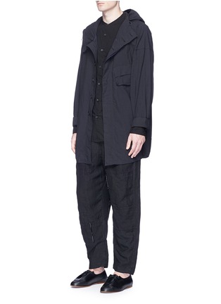 Figure View - Click To Enlarge - ZIGGY CHEN - Hooded cotton shirt jacket