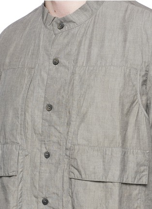 Detail View - Click To Enlarge - ZIGGY CHEN - Vest overlay cotton-silk shirt