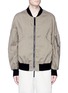 Main View - Click To Enlarge - ZIGGY CHEN - Ramie-cotton hopsack bomber jacket