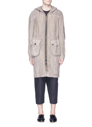 Main View - Click To Enlarge - ZIGGY CHEN - Vest overlay hooded parka