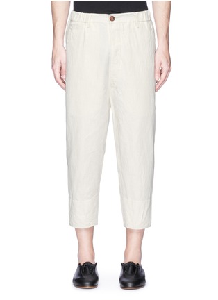 Main View - Click To Enlarge - ZIGGY CHEN - Cropped ramie-cotton pants