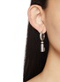 Front View - Click To Enlarge - ANN DEMEULEMEESTER - Foka Key Silver Earrings