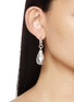 Back View - Click To Enlarge - ANN DEMEULEMEESTER - Nais Silver Pearl Drop Earrings