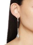 Front View - Click To Enlarge - ANN DEMEULEMEESTER - Nais Silver Pearl Drop Earrings