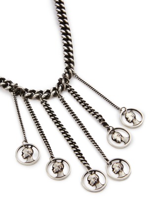 Detail View - Click To Enlarge - ANN DEMEULEMEESTER - Tala Coin Signet Silver Necklace