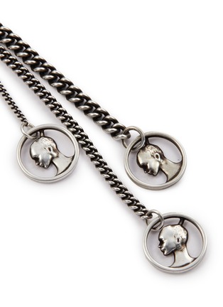 Detail View - Click To Enlarge - ANN DEMEULEMEESTER - Ebby Coin Signet Silver Earrings