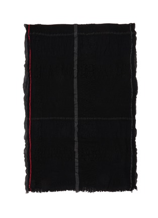 Main View - Click To Enlarge - YS ACCESSORIES - Plaid Wool Blend Frill Scarf