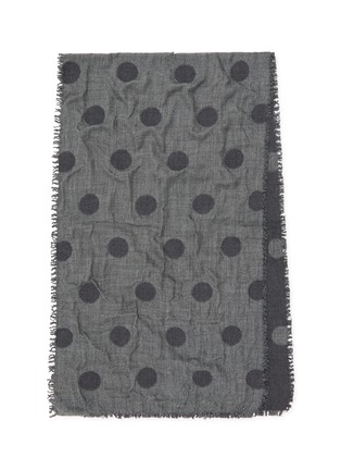Main View - Click To Enlarge - YS ACCESSORIES - Reversible Polka Dot Wool Scarf