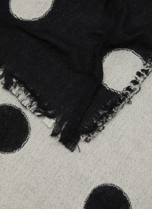Detail View - Click To Enlarge - YS ACCESSORIES - Reversible Polka Dot Wool Scarf