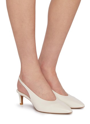 Figure View - Click To Enlarge - EQUIL - Alexandria 50 Leather Slingback Pumps