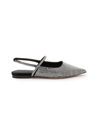Main View - Click To Enlarge - EQUIL - Glasglow Suede Rhinestone Slingback Flats