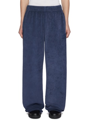 Main View - Click To Enlarge - ALEXANDERWANG - Logo Embroidered Cotton Track Pants