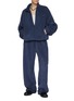Figure View - Click To Enlarge - ALEXANDERWANG - Logo Embroidered Cotton Track Pants