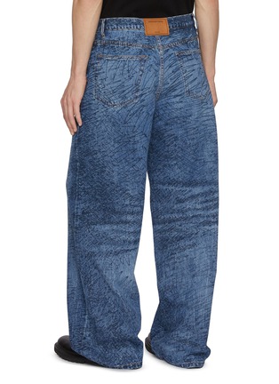 Back View - Click To Enlarge - ALEXANDERWANG - Relaxed Fit Graffiti Print Denim Jeans