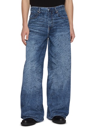 Main View - Click To Enlarge - ALEXANDERWANG - Relaxed Fit Graffiti Print Denim Jeans