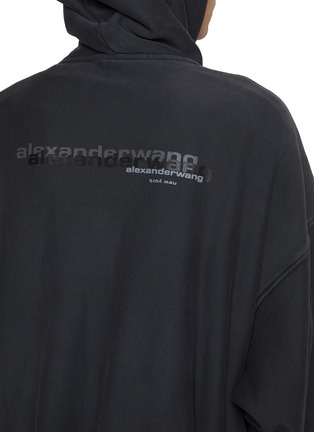  - ALEXANDERWANG - Logo Zip Up Cotton Fleece Hoodie