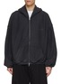 Main View - Click To Enlarge - ALEXANDERWANG - Logo Zip Up Cotton Fleece Hoodie