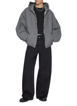 Figure View - Click To Enlarge - ALEXANDERWANG - Star Puff Logo Oversized Hoodie
