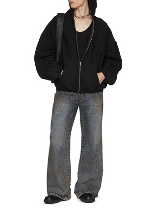 Figure View - Click To Enlarge - ALEXANDERWANG - Star Puff Logo Oversized Hoodie