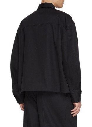 Back View - Click To Enlarge - ALEXANDERWANG - Boxy Cropped Cotton Shirt