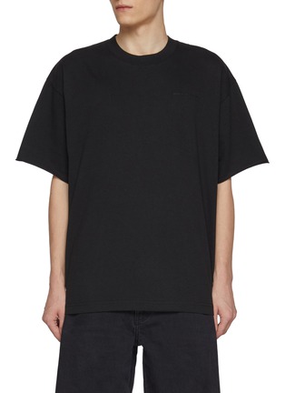 Main View - Click To Enlarge - ALEXANDERWANG - Logo Embroidered Cotton T-Shirt