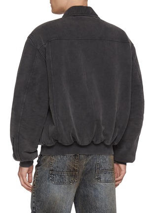 Back View - Click To Enlarge - ALEXANDERWANG - Washed Zip Up Cotton Moto Jacket
