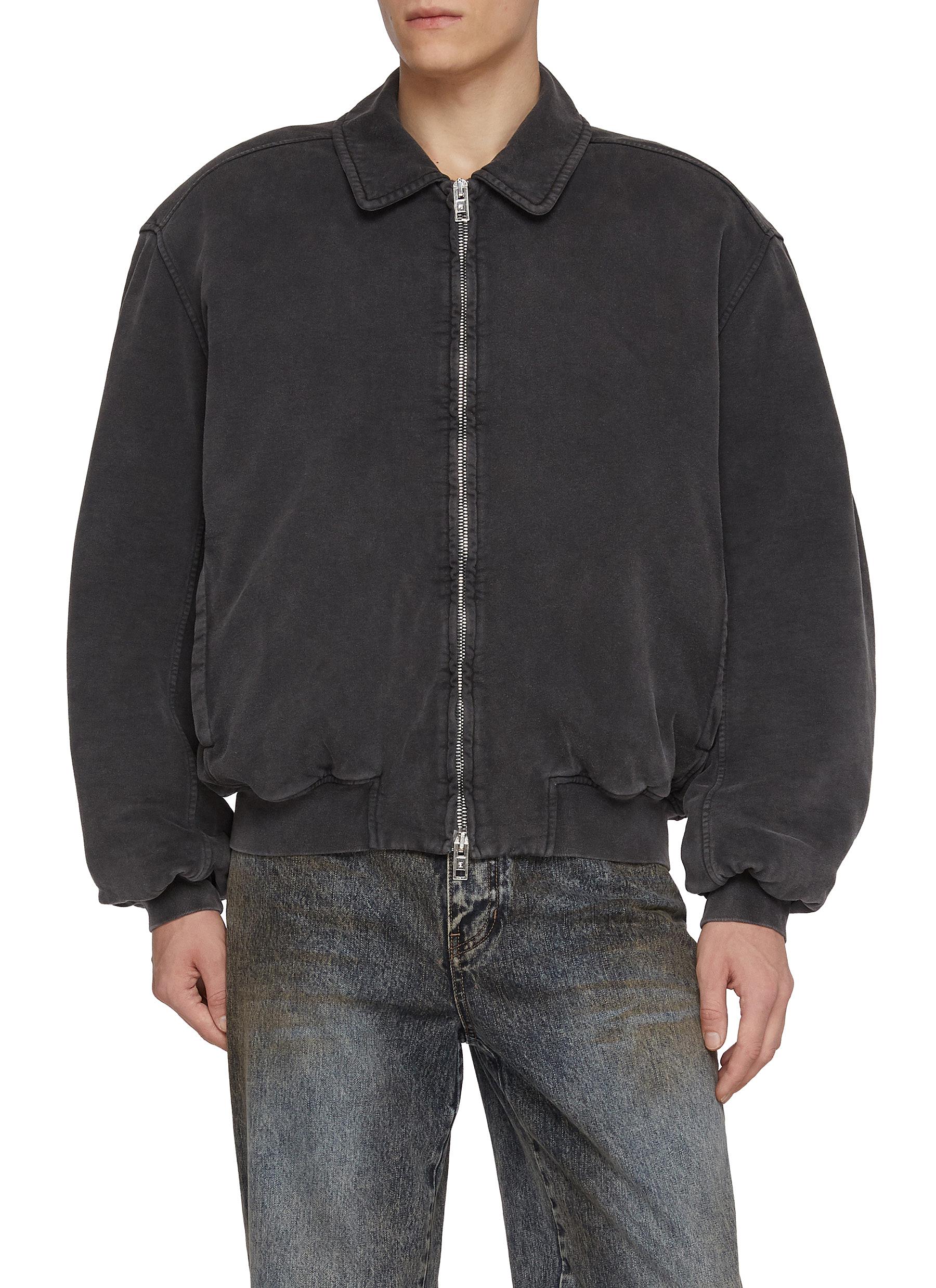 ALEXANDERWANG | Washed Zip Up Cotton Moto Jacket | Men