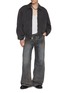 Figure View - Click To Enlarge - ALEXANDERWANG - Washed Zip Up Cotton Moto Jacket