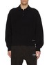 Main View - Click To Enlarge - ALEXANDERWANG - Long Sleeve Logo Knit Polo Sweatshirt