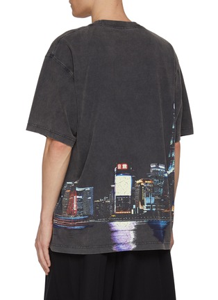 Back View - Click To Enlarge - ALEXANDERWANG - Shanghai Skyline Graphic Cotton T-Shirt