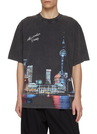 Main View - Click To Enlarge - ALEXANDERWANG - Shanghai Skyline Graphic Cotton T-Shirt