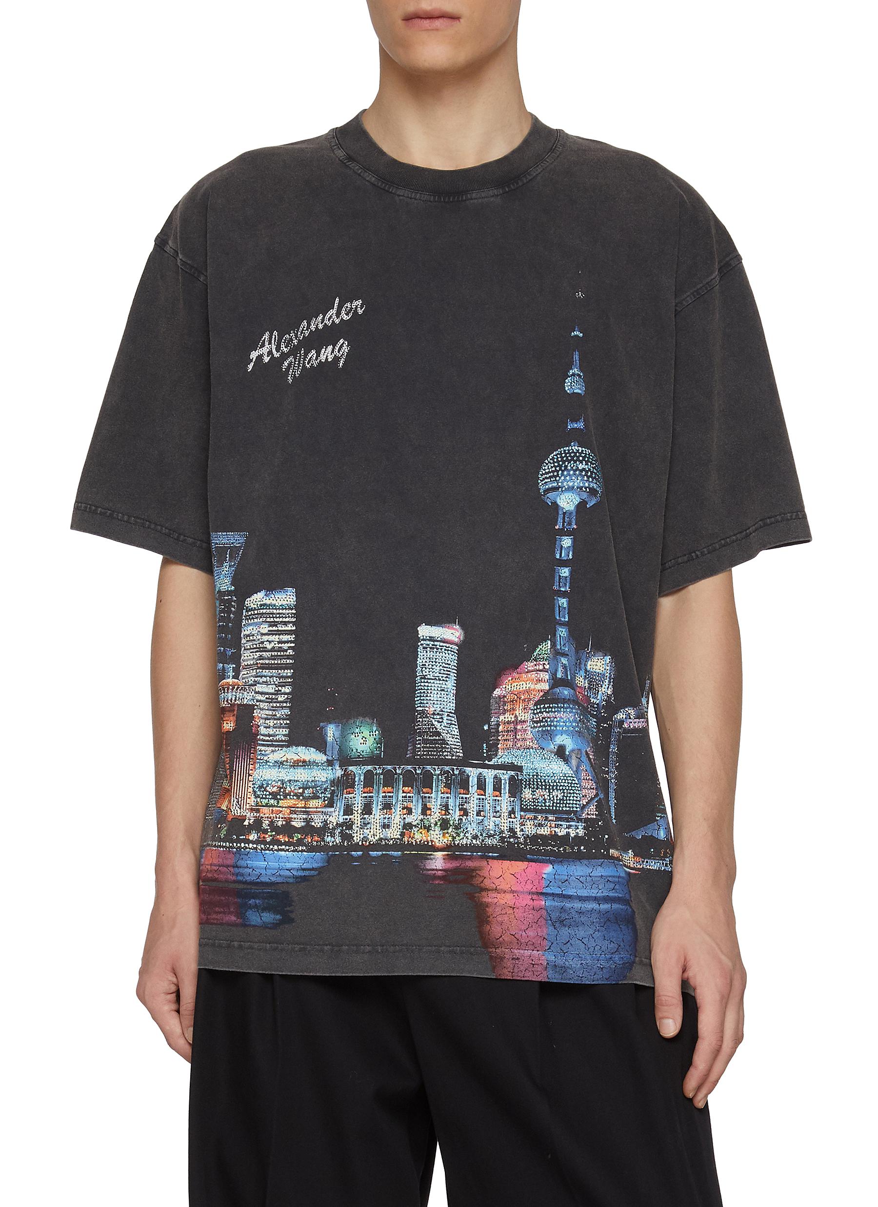 ALEXANDERWANG | Shanghai Skyline Graphic Cotton T-Shirt