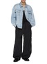 Figure View - Click To Enlarge - ALEXANDERWANG - Oversized Distressed Hardware Denim Trucker Jacket