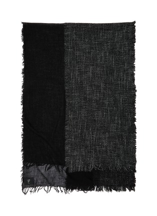 Main View - Click To Enlarge - DISCORD YOHJI YAMAMOTO ACCESSORIES - Textured Fringed Wool Scarf