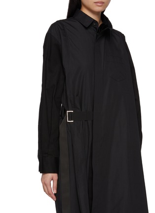  - SACAI - Belted Poplin Shirt Dress