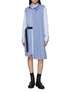 Figure View - Click To Enlarge - SACAI - Belted Cotton Poplin Shirt Dress