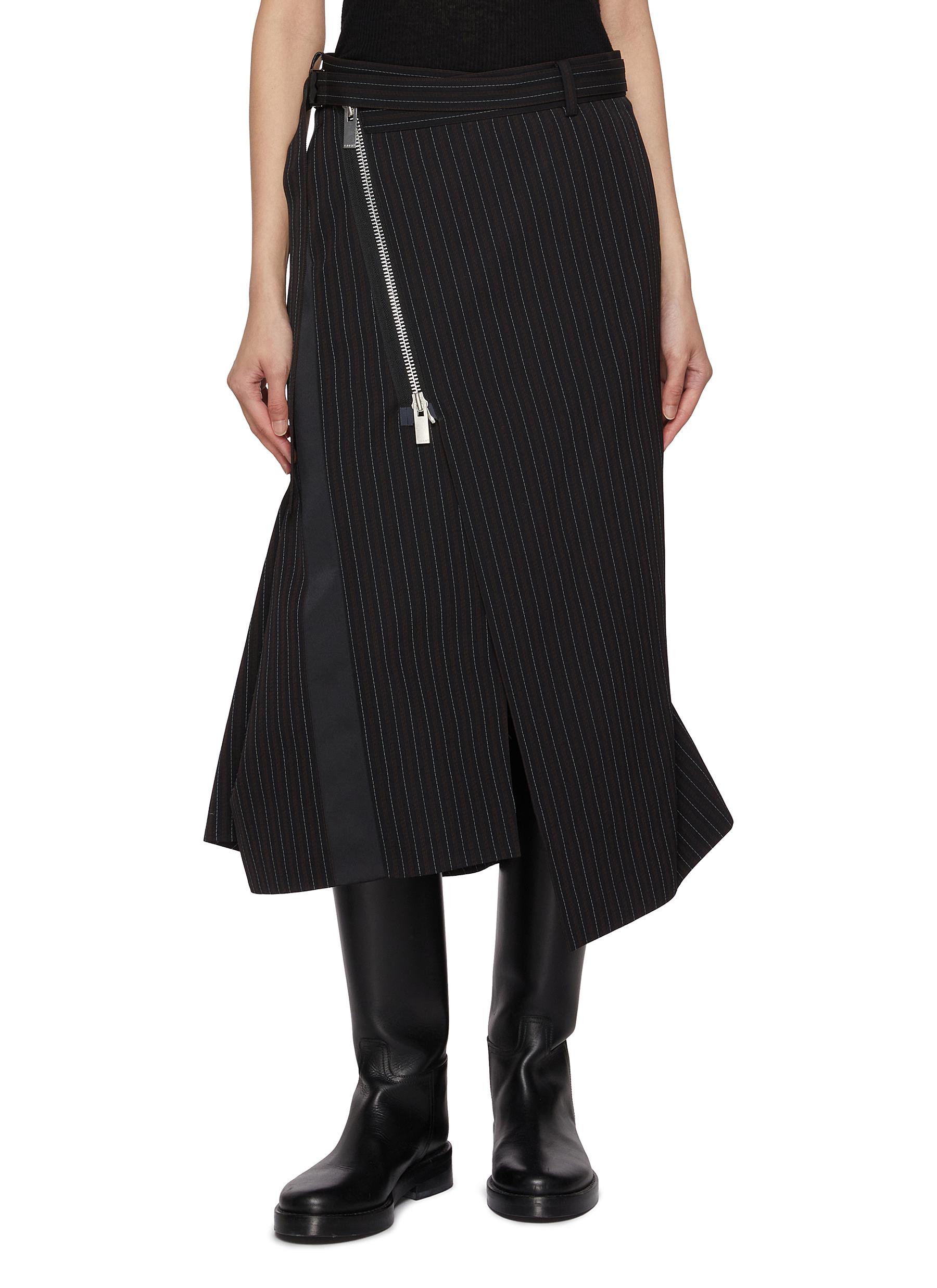 SACAI | Strped Midi Skirt | Women | Lane Crawford