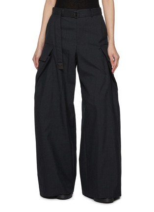 Main View - Click To Enlarge - SACAI - Exaggerated Wool Suiting Pants