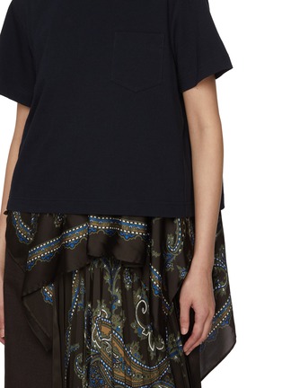  - SACAI - Paisley Hem Cotton T-Shirt