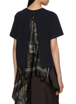 Back View - Click To Enlarge - SACAI - Paisley Hem Cotton T-Shirt