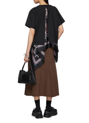 Figure View - Click To Enlarge - SACAI - Paisley Scarf Drape Top