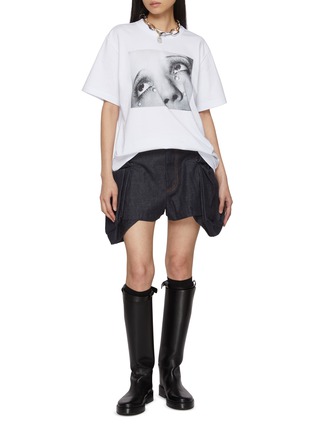 Figure View - Click To Enlarge - SACAI - Tears Miss You Printed Short Sleeve Cotton T-Shirt