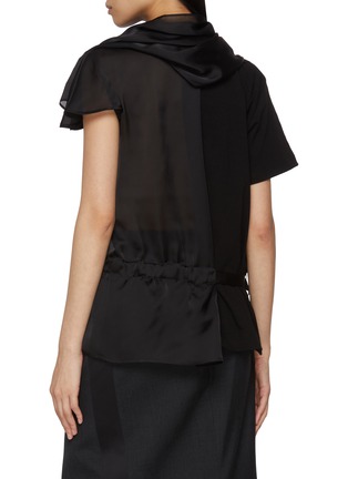 Back View - Click To Enlarge - SACAI - Scarf Cotton T-Shirt