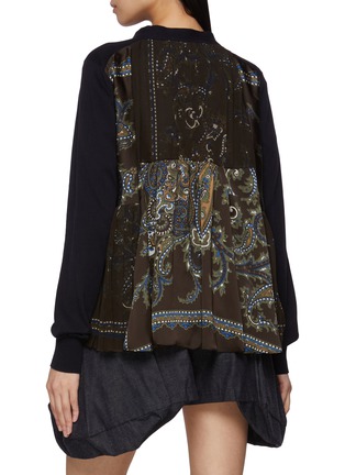 Back View - Click To Enlarge - SACAI - Paisley Print Knit Cardigan