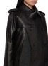  - SACAI - Hybrid Wool Gilet Leather Trench Coat