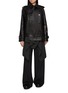 Main View - Click To Enlarge - SACAI - Hybrid Wool Gilet Leather Trench Coat